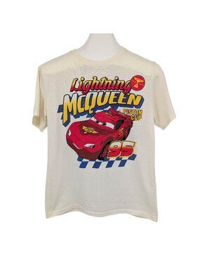 Disney Pixar Cars Lightning McQueen Graphic T Shirt Y2K Movie Racing 95 Medium